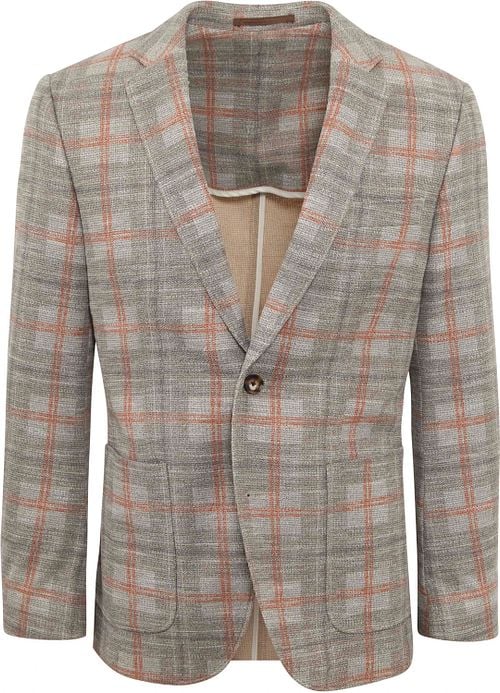 Suitable Respect Sports Jacket Fame Jersey Plaid Flex Brown Product