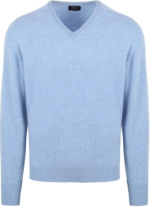 William Lockie V-Neck Lambswool Light Blue Product