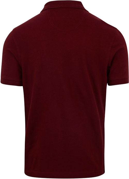 Barbour Tartan Pique Polo Shirt Bordeaux Product / Achterkant