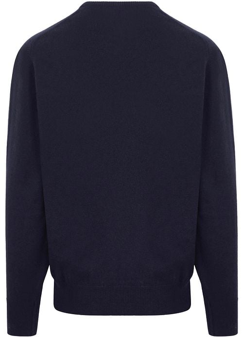 William Lockie V-Neck Lambswool Navy Product / Achterkant