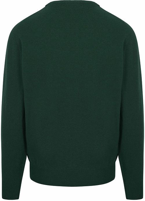 William Lockie Pullover Lambswool Tartan Dark Green Product / Achterkant