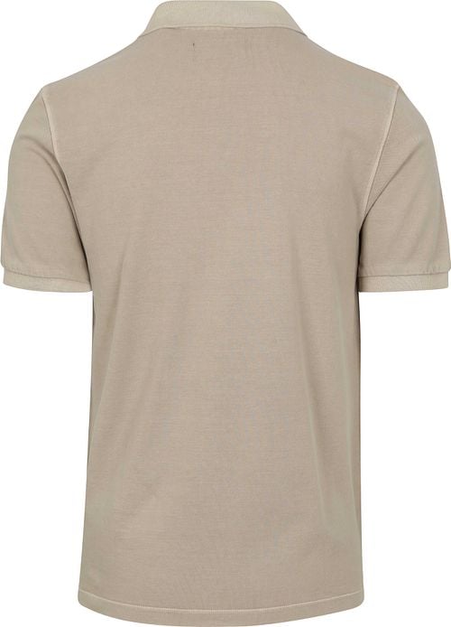Marc O'Polo Poloshirt Faded Silk Greige Product / Achterkant