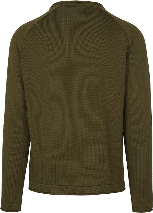 KnowledgeCotton Apparel Sweater Olive Green Product / Achterkant