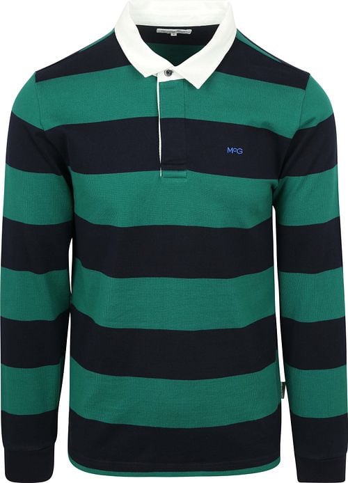 McGregor Rugbyshirt Marine Vert Rayé Product