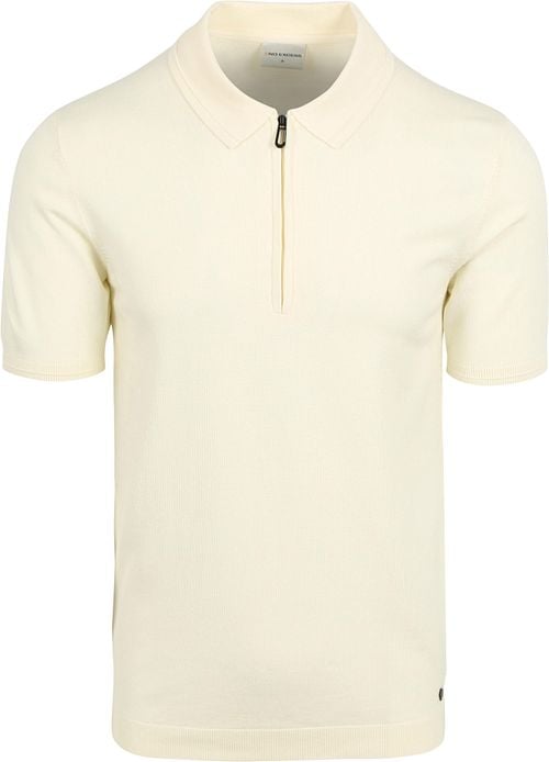 No Excess Half Zip Polo Shirt Off White Product