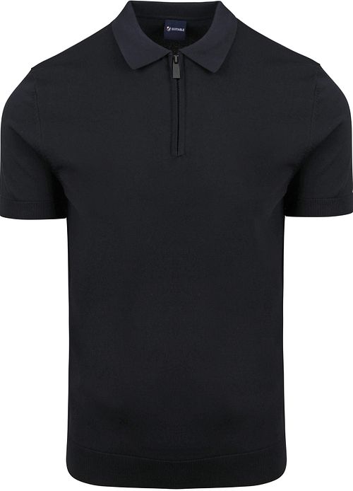 Suitable Half Zip Polo Shirt Navy Product