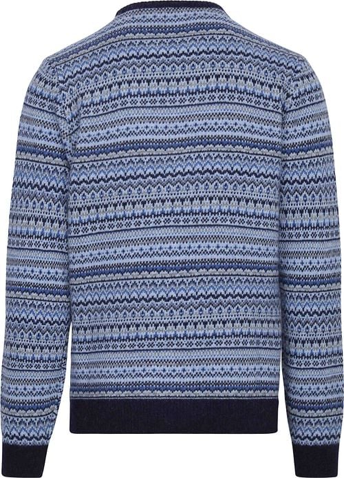Suitable Prestige Fair Isle Pullover Bleu Product / Achterkant