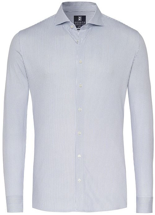 Desoto Essential Overhemd Hai Piqué Strepen Blauw Product