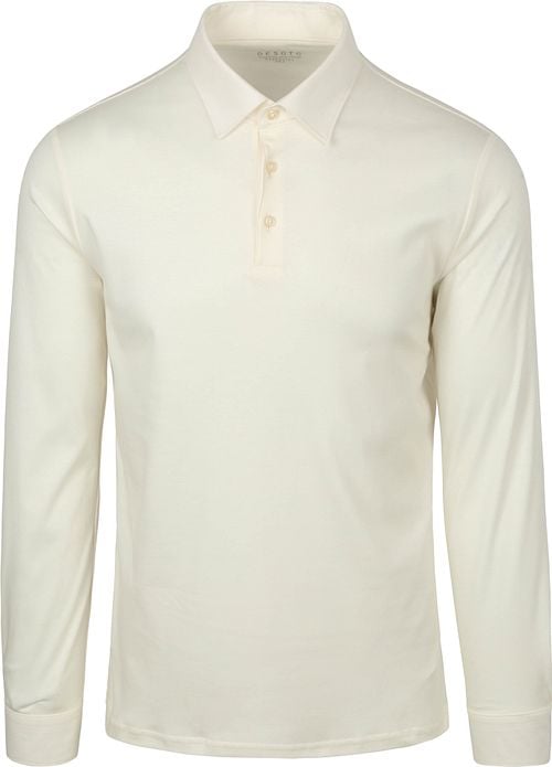 Desoto Longsleeve Poloshirt Essential Off White Product