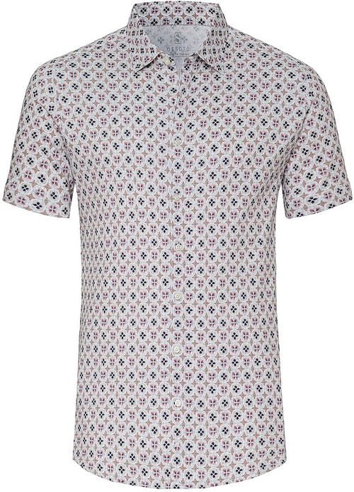Desoto Short Sleeve Jersey Overhemd Print Beige Product