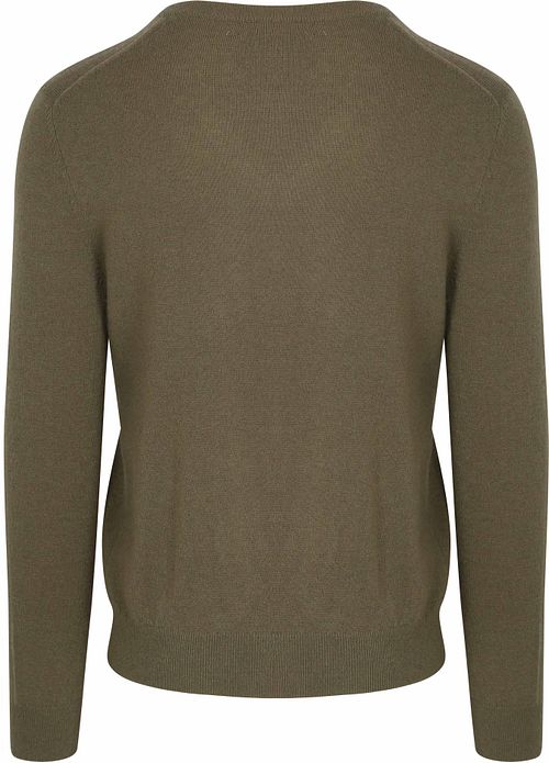 Gant Pullover V-Neck Wool Blend Army Green Product / Achterkant