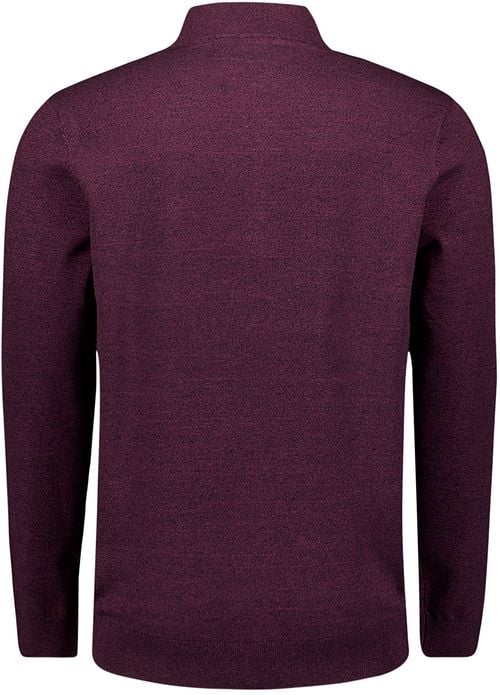 No Excess Half Zip Pullover Dark Wine Melange Product / Achterkant