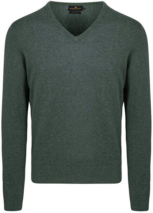 Steppin' Out Pull Cotton Cashmere Col-V Vert Foncé Product