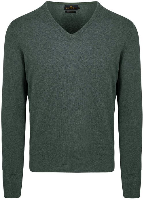 Steppin' Out Pullover Cotton Cashmere V-Neck Dark Green Product