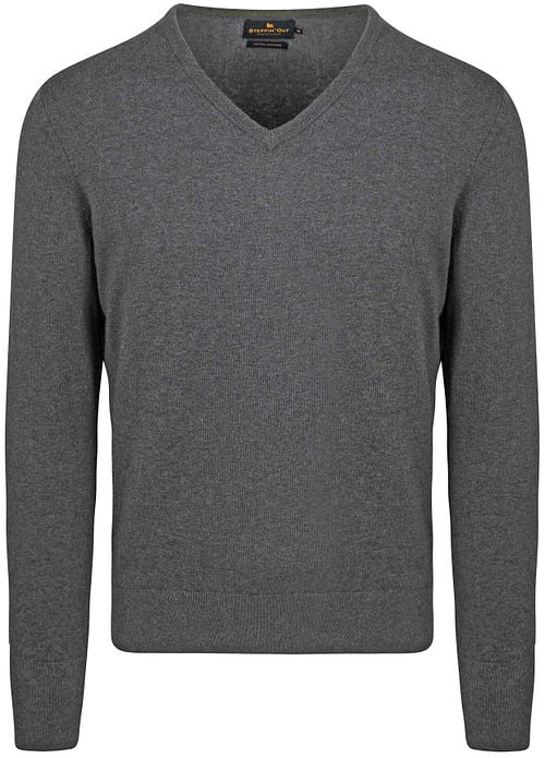 Steppin' Out Pullover V-Ausschnitt Merinowolle Anthrazit Product