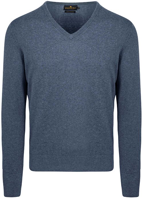 Steppin' Out Pullover V-Neck Merino Wool Cobalt Blue Product