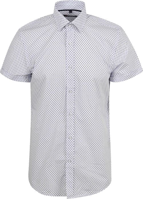 Suitable Short Sleeve Overhemd Print Blauw Product