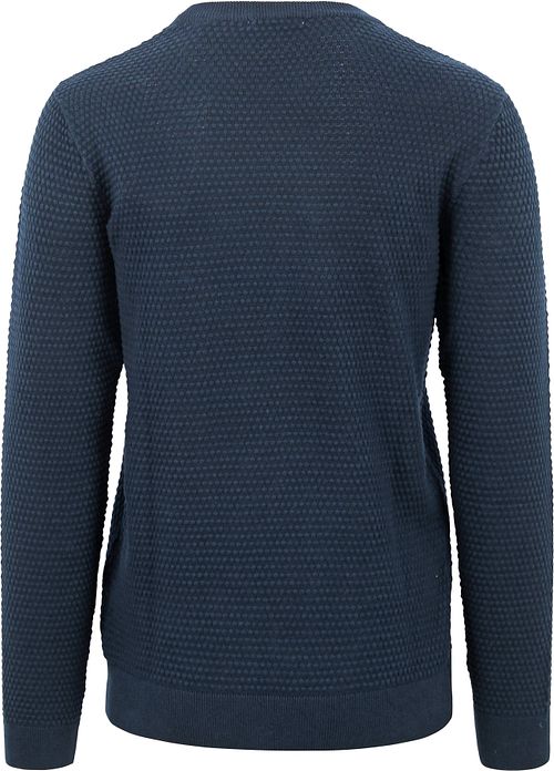 Knowledge Cotton Apparel Pullover Vagn Dunkelblau Product / Achterkant