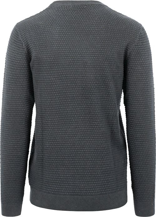 KnowledgeCotton Apparel Sweater Vagn Anthracite Product / Achterkant