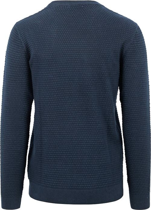 KnowledgeCotton Apparel Trui Vagn Donkerblauw Product / Achterkant