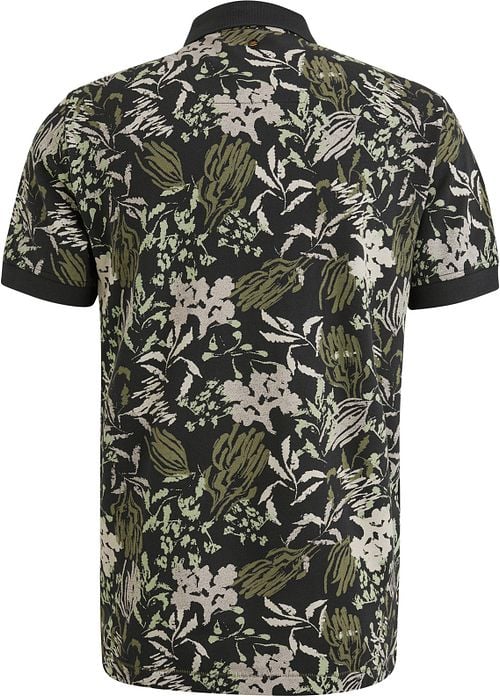PME Legend Polo Shirt Piqué Print Navy Product / Achterkant