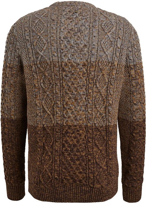 PME Legend Sweater Melange Brown Product / Achterkant
