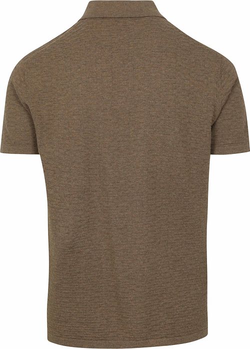 R2 Polo Knitted Taupe Product / Achterkant