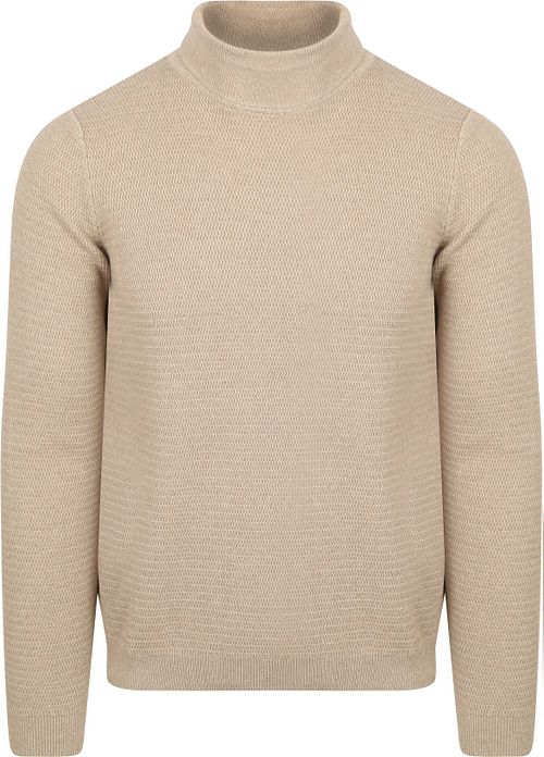 Suitable Rollkragenpullover Structure Melange Sand Product
