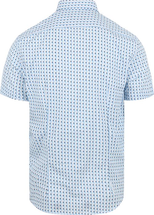 Suitable Short Sleeve Shirt Print Blue Product / Achterkant