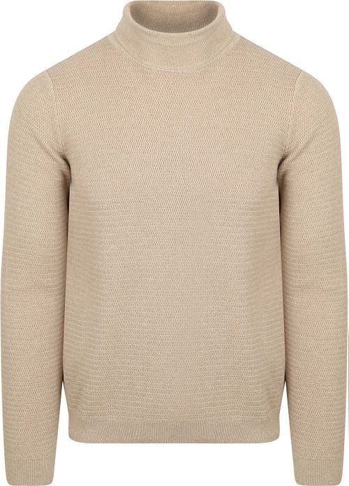 Suitable Turtleneck Pullover Structure Melange Sand Product