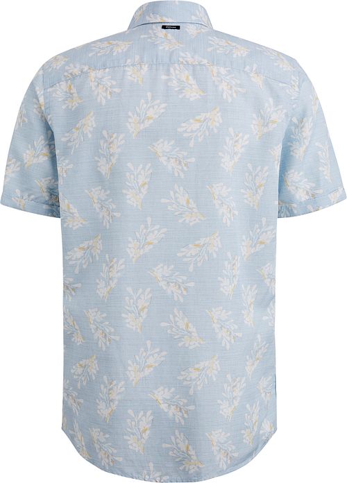 Vanguard Short Sleeve Shirt Linen Light Blue Product / Achterkant