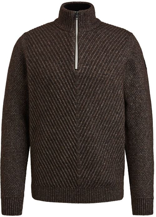 Vanguard Trui Half Zip Wol Bruin Product