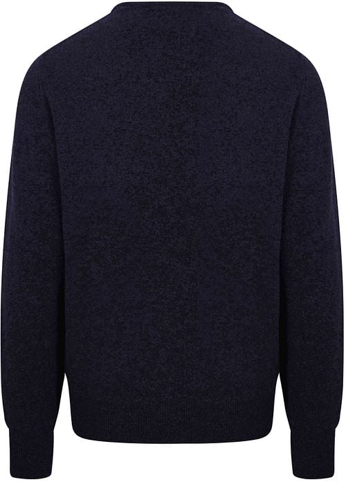 William Lockie Pullover Lambswool O Midnight Navy Product / Achterkant