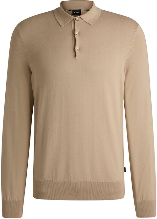BOSS Gemello Long Sleeve Polo Shirt Beige Product