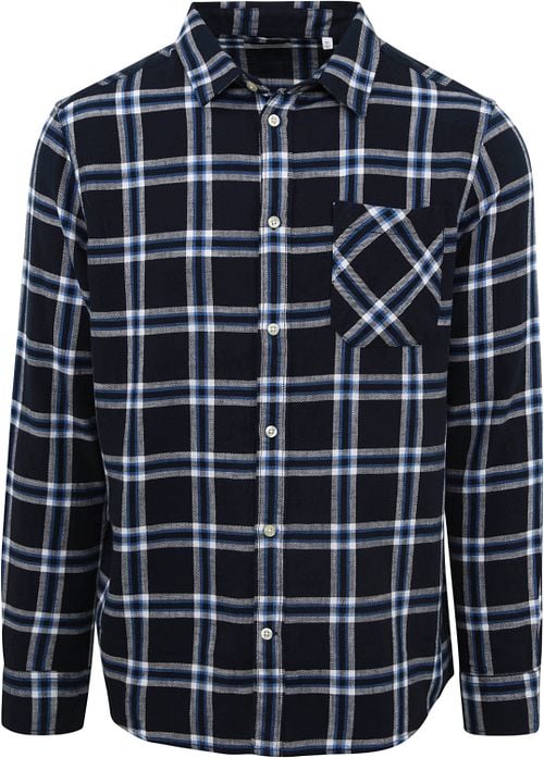 KnowledgeCotton Apparel Shirt Dark Blue Checkered Product