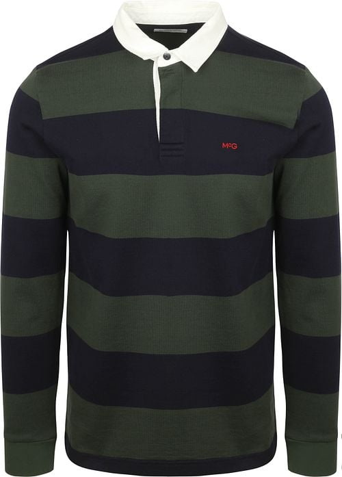 McGregor Rugbyshirt Stripe Navy Olive