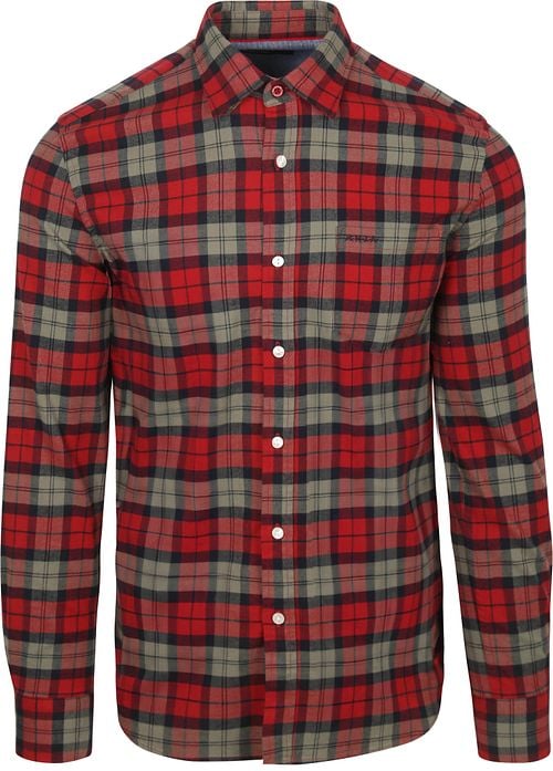 NZA Shirt Marcel Flannel Check Cherry Red Product
