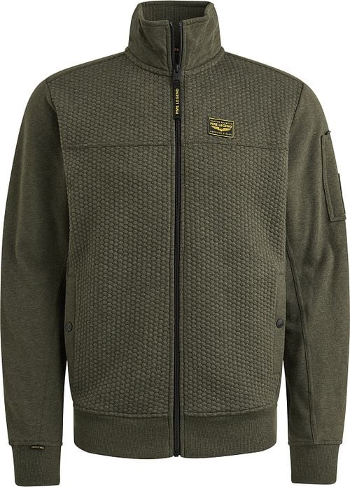 PME Legend Vest Jacquard Interlock Beluga Groen