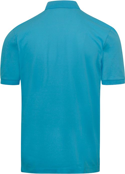 Scotch and Soda Pique Poloshirt Turquoise Product / Achterkant