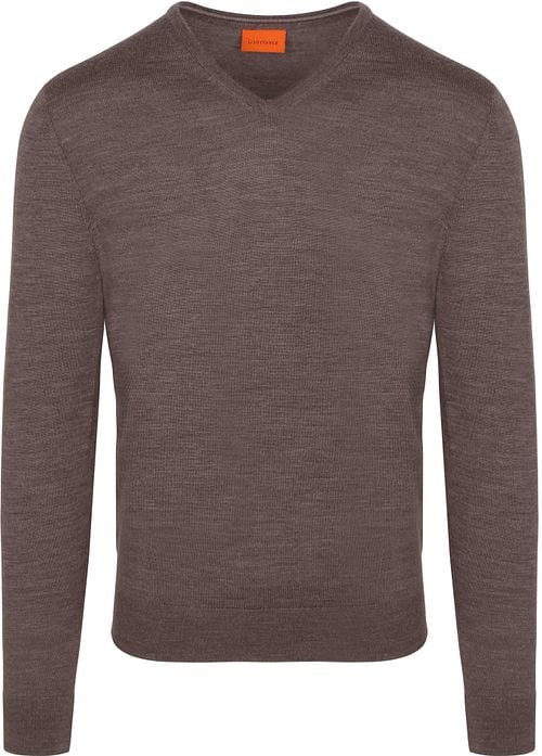 Suitable Merino Pullover V-Hals Taupe Product