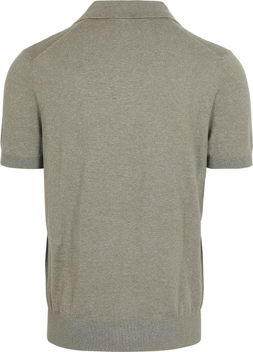 Suitable Polo Shirt Riva Linen Green Product / Achterkant