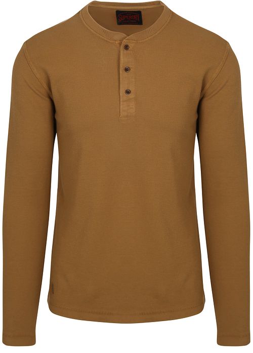 Superdry Pullover Henley Waffle Washed Camel Product