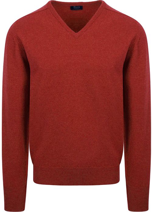 William Lockie Pull Laine d'Agneau Col-V Dobonnet Product