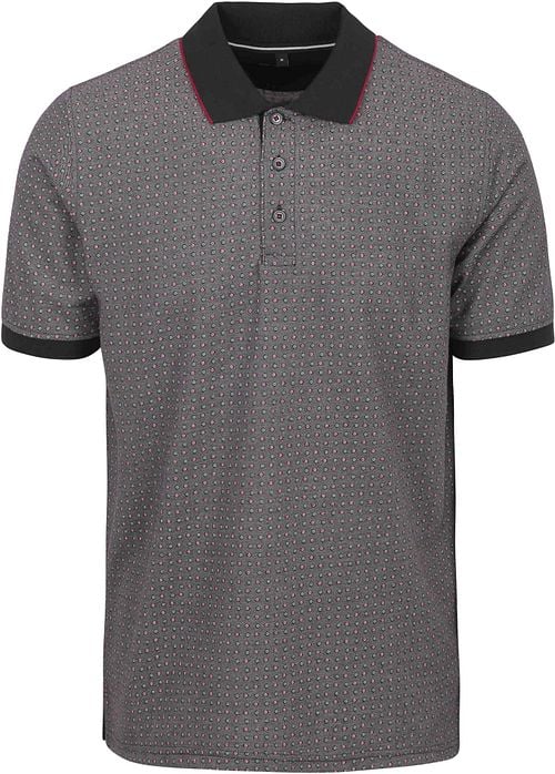 Casa Moda Polo Shirt Print Grey Multicolour Product