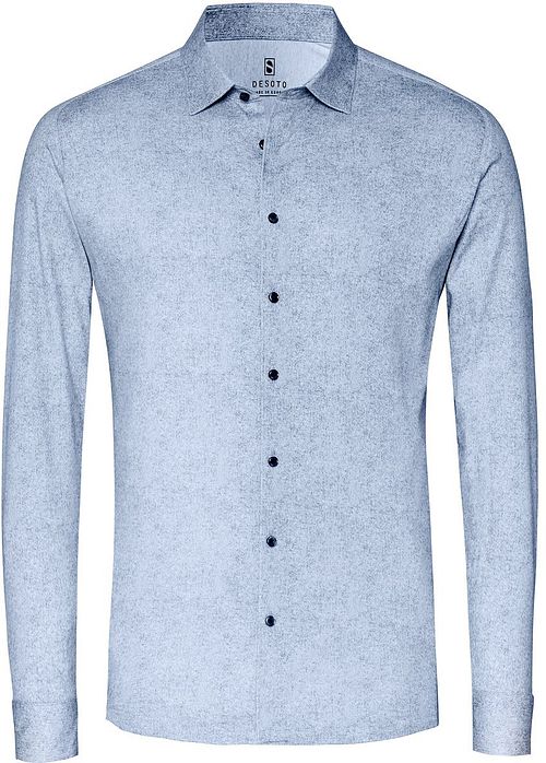 Desoto Shirt Flanel Melange Light Blue Product
