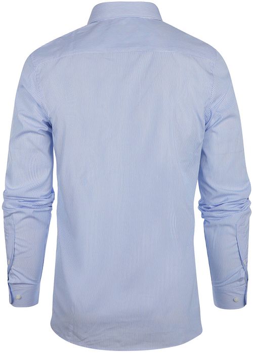 Steppin' Out Shirt Slim-Fit Stripe Light Blue Product / Achterkant