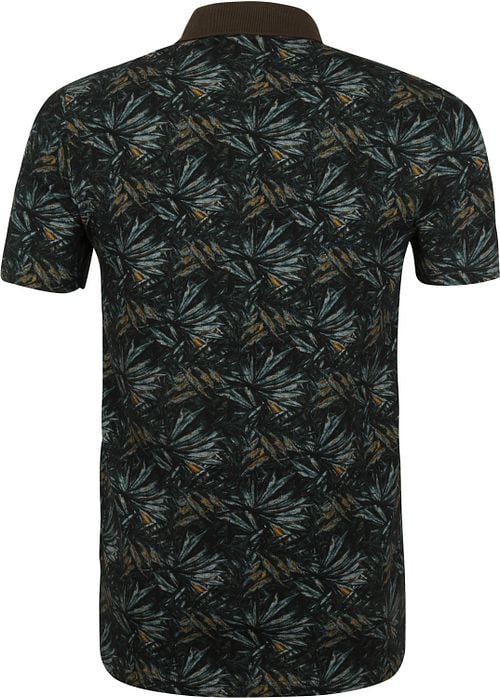 No Excess Polo Shirt Pique Printed Dark Green Product / Achterkant