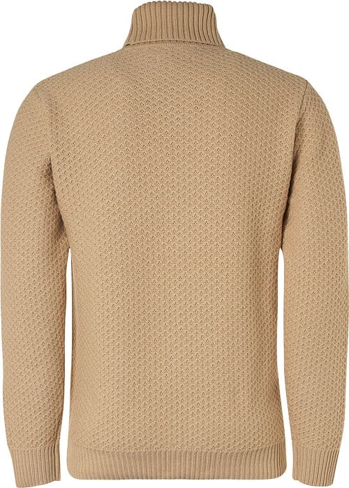 No Excess Turtleneck Mix Wool Beige Product / Achterkant