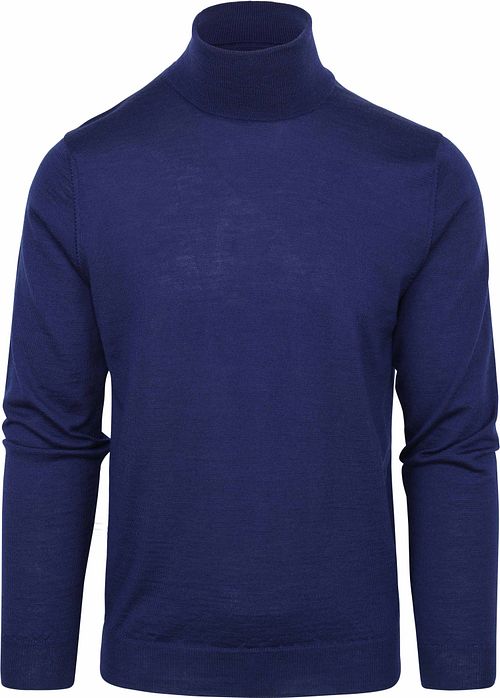 Suitable Pull Col Roulé Merino Bleu Royal Product