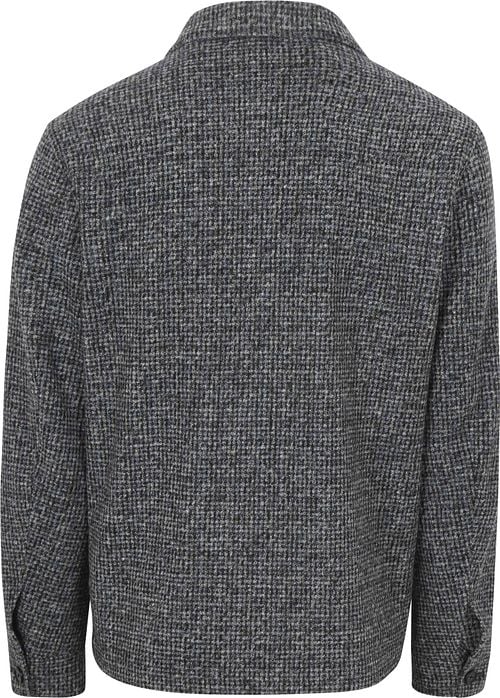 Suitable Overshirt Wool Blend Grijs Blauw